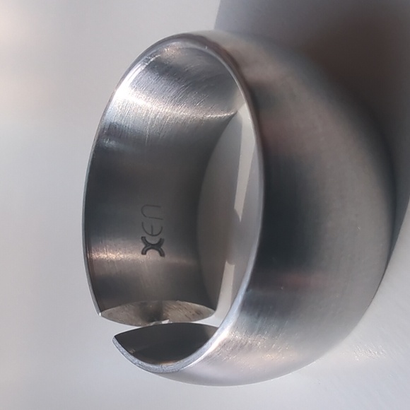 XEN Stainless Steel Tension Set Diamond Ring Size 7